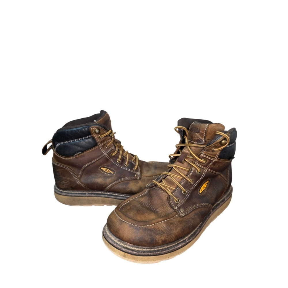 KEEN Utility Cincinnati 6" Work Boots Mens 11.5 D Composite Toe Brown Leather
